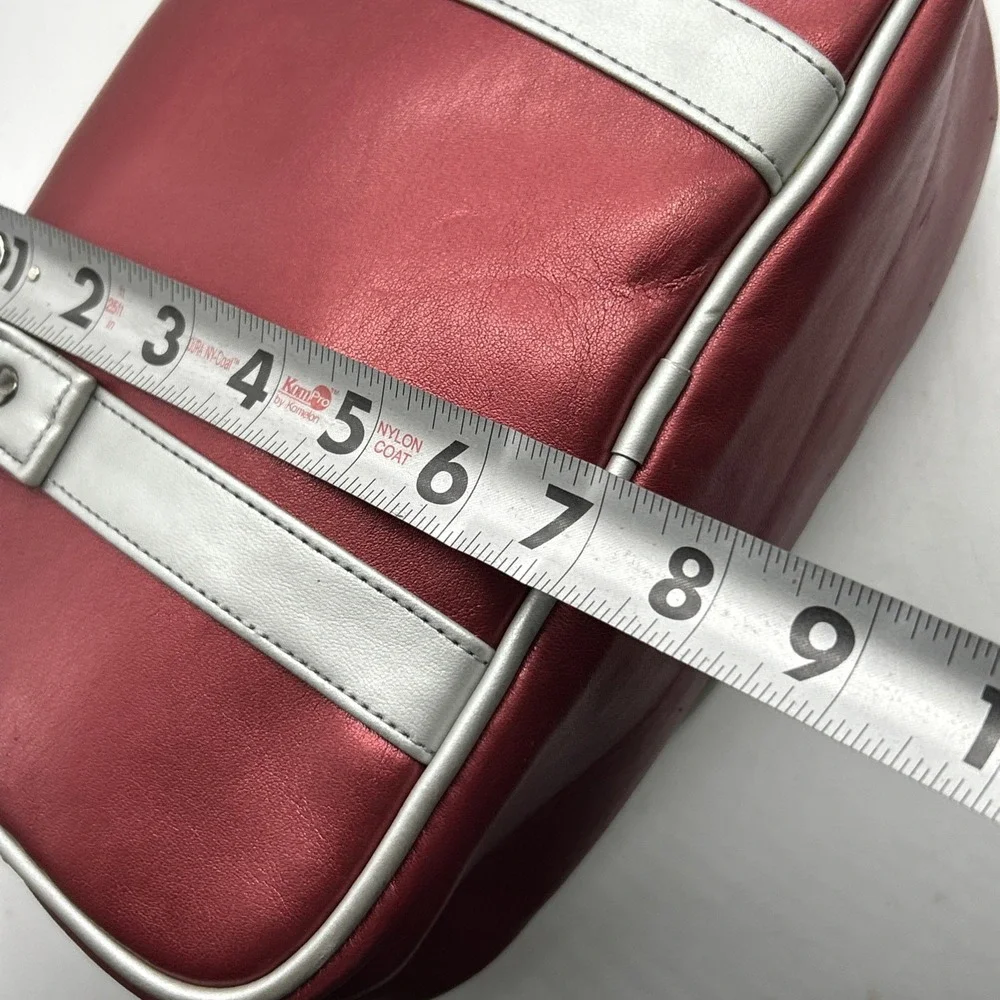 Elle Bowler Bag Faux Leather Purple Gray‎ Y2K Purse Retro Street Style